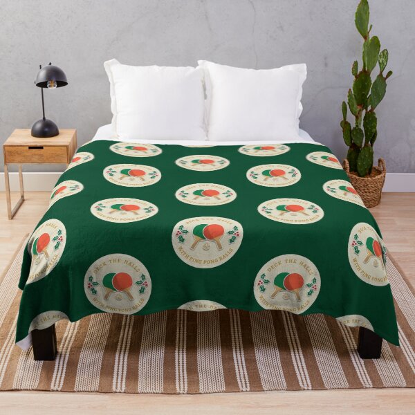 Item preview, Deck the Halls With Ping Pong Balls Festive Table Tennis  designed and sold by The Junto Shop.