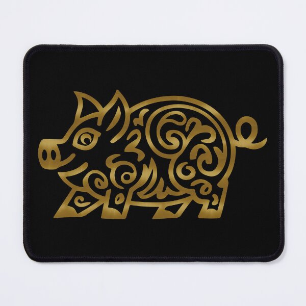 Item preview, The Pig - Chinese Zodiac - Tribal Gold designed and sold by TrippyOutfitter.