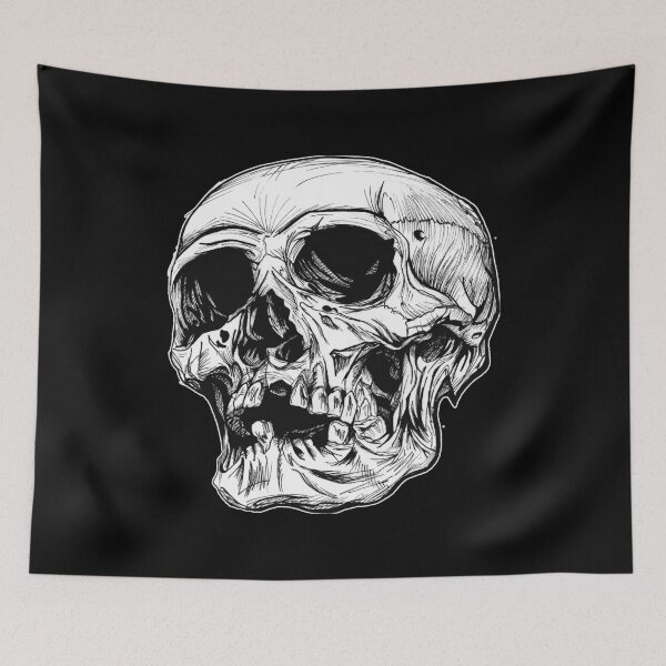 Item preview, Deformed Skull - Black and white designed and sold by RowenaTmT.