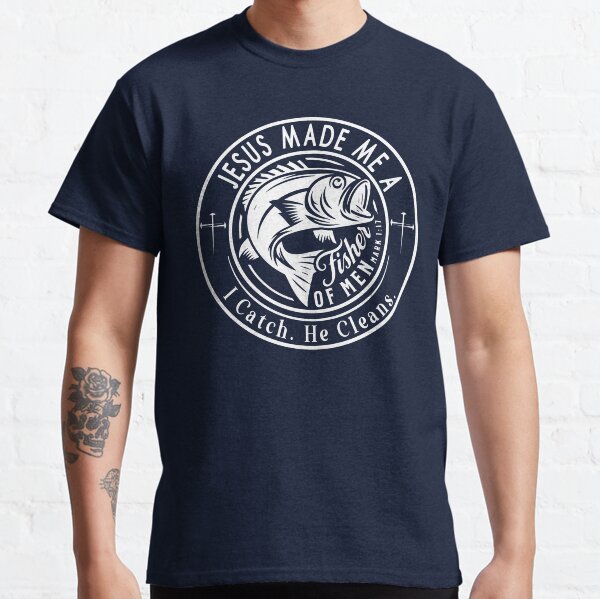 Artikel-Vorschau von Jesus machte mich zu einem Menschenfischer – Markus 1:17, designt und verkauft von VibeHiveThreads.