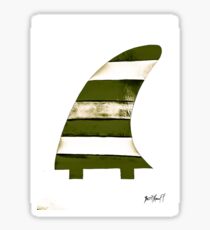 Salty surf fin Sticker