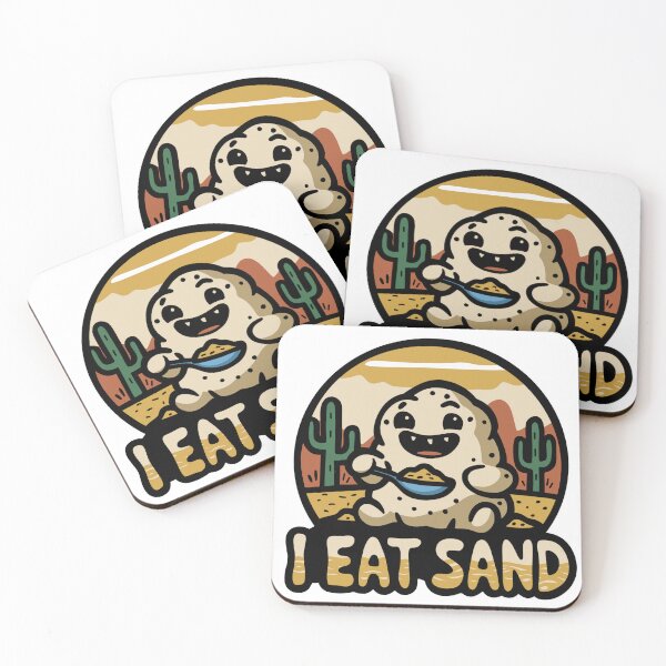 Item preview, I eat sand cute Sticker designed and sold by Dospart.