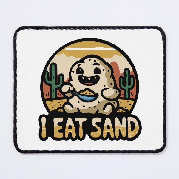 Item preview, I eat sand cute Sticker designed and sold by Dospart.