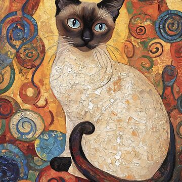 Artwork thumbnail, Siamese cat Klimt Style by peterlawrence13