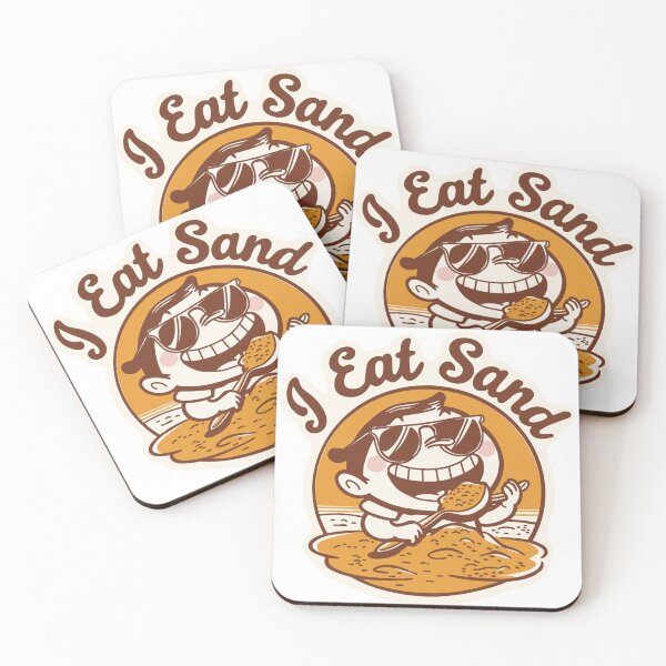 Item preview, I eat sand cute Sticker designed and sold by Dospart.