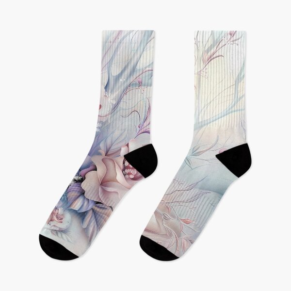 Item preview, Winter landscape.Floral pattern.Winter flowers on snow.Pastel colors. designed and sold by MagelliShop.