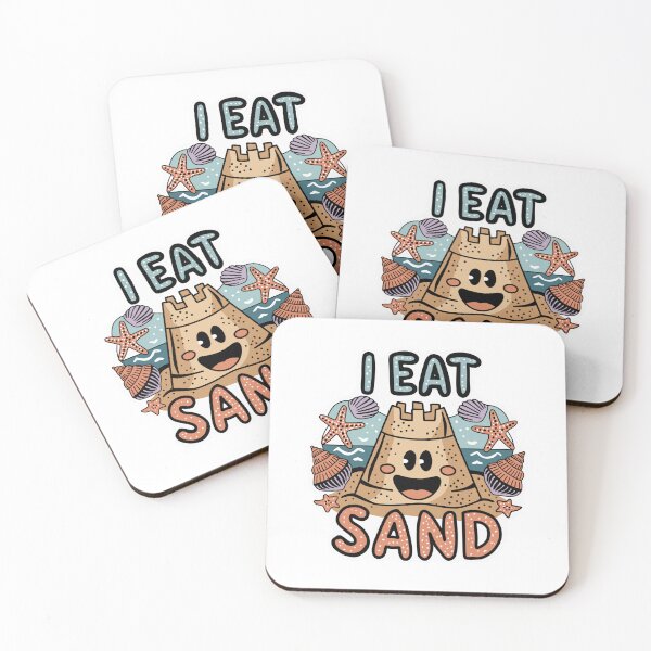 Item preview, I eat sand cute Sticker designed and sold by Dospart.