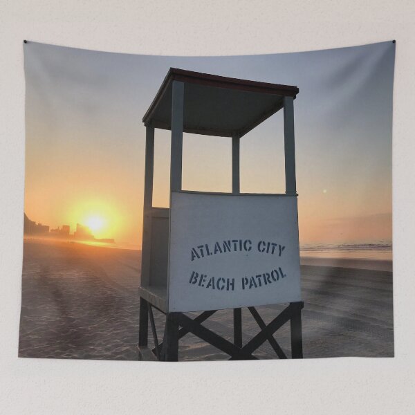 Item preview, Atlantic City Lifeguard Beach Sunrise designed and sold by LeslieMac713.