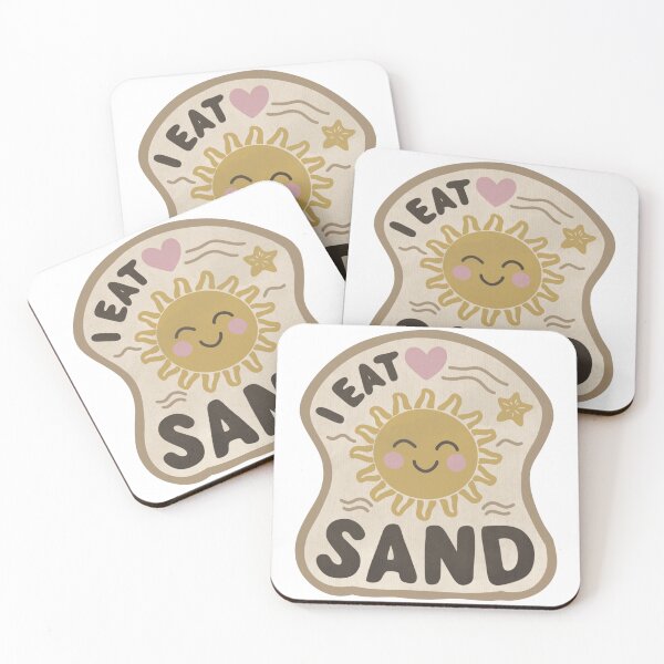Item preview, I eat sand cute Sticker designed and sold by Dospart.
