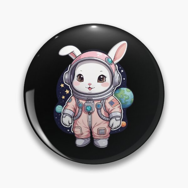 Item preview, Astronaut Rabbit in Space Suit – Cute and Quirky Design designed and sold by timizar.