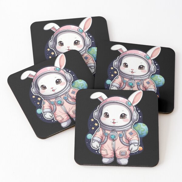 Item preview, Astronaut Rabbit in Space Suit – Cute and Quirky Design designed and sold by timizar.