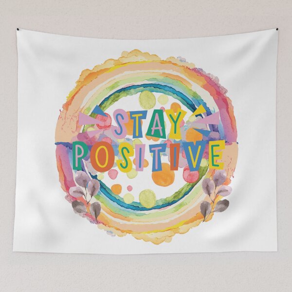 Item preview, Stay Positive Text colorful Design designed and sold by Modern-Tropical.