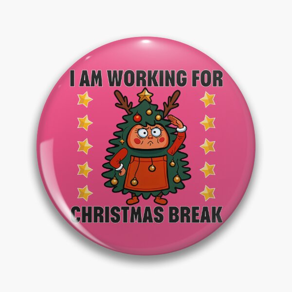 Item preview, I Am Working for Christmas Break – Funny Christmas Tree Design designed and sold by BaxInke.