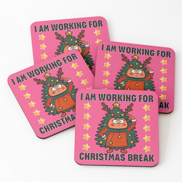 Item preview, I Am Working for Christmas Break – Funny Christmas Tree Design designed and sold by BaxInke.