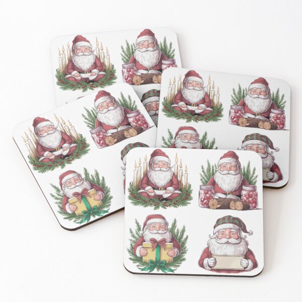 Item preview, Christmas Vintage Funny Art Design Four Santa Pattern, Christmas Art Pattern,Christmas Art,Christmas Funny Pattern,Holiday Pattern,Christmas Pattern, christmas,Christmas Vintage Pattern designed and sold by Expressions-Sel.