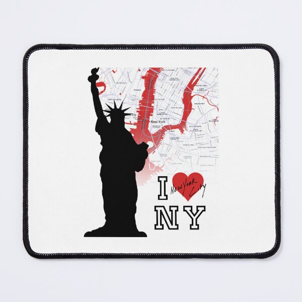 Item preview, New York City Map Art – Manhattan, Brooklyn & Statue of Liberty designed and sold by Psycho-Crazy.