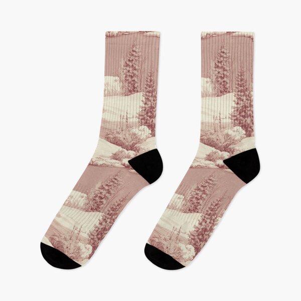 Item preview, Winter pink christmas rabbit vintage style  designed and sold by karolaan.