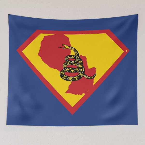 Item preview, PARAGUAY  - Freedom Is The Superpower -  Gadsden Snake Flag - Dont Tread On Me SUPERHERO design designed and sold by pelagio.