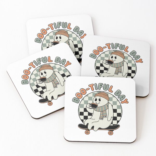 Item preview, Boo-tiful Day - Cozy Ghost Skateboarding Design designed and sold by OldSchoolRetro.