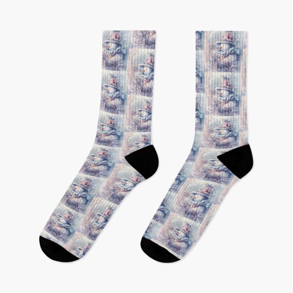 Item preview, Winter pattern. Snowman in a beautiful outfit. Retro style. Pastel colors. designed and sold by MagelliShop.