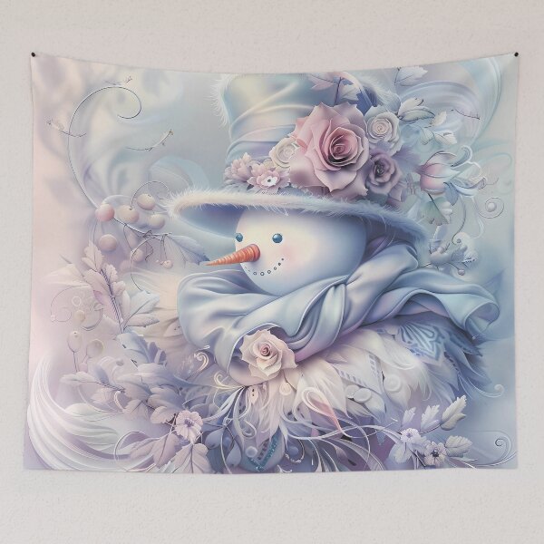 Item preview, Winter pattern. Snowman in a beautiful outfit. Retro style. Pastel colors. designed and sold by MagelliShop.