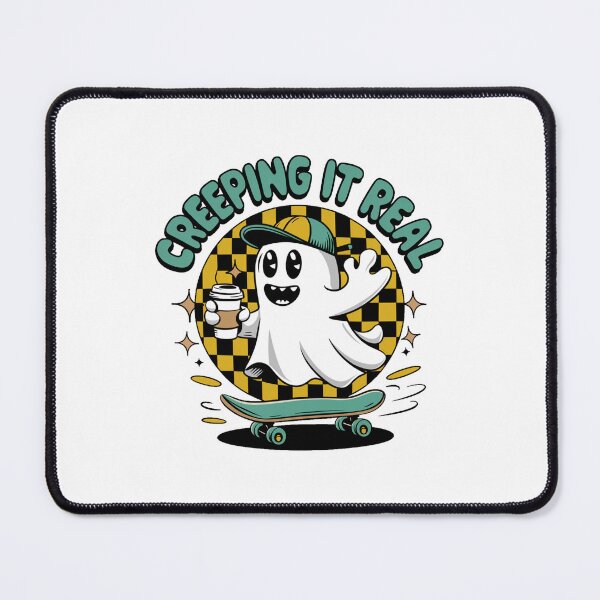 Item preview, Creeping It Real - Skater Ghost Halloween Design designed and sold by OldSchoolRetro.