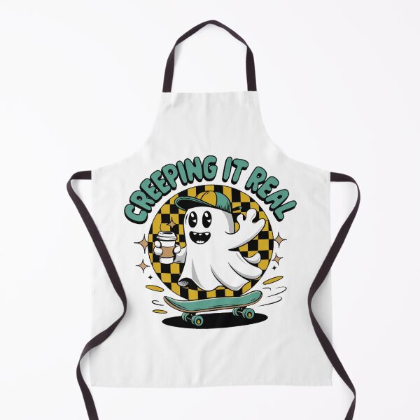 Item preview, Creeping It Real - Skater Ghost Halloween Design designed and sold by OldSchoolRetro.