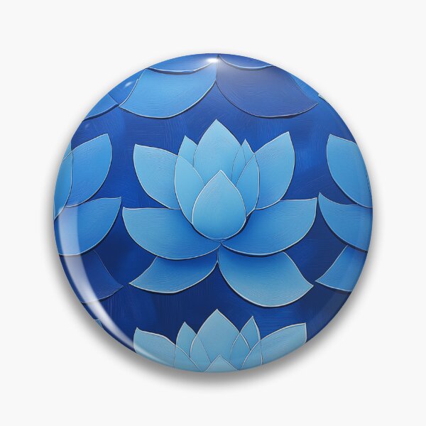 Item preview, Blue Lotus Flower Pattern in Repeating Design. designed and sold by HEMRO.