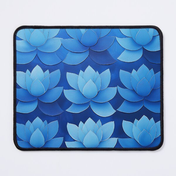 Item preview, Blue Lotus Flower Pattern in Repeating Design. designed and sold by HEMRO.