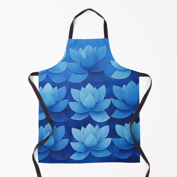 Item preview, Blue Lotus Flower Pattern in Repeating Design. designed and sold by HEMRO.
