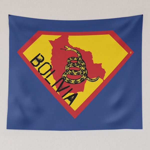 Item preview, BOLIVIA Spell Out - Freedom Is The Superpower - Gadsden Snake Flag - Dont Tread On Me SUPERHERO design designed and sold by pelagio.