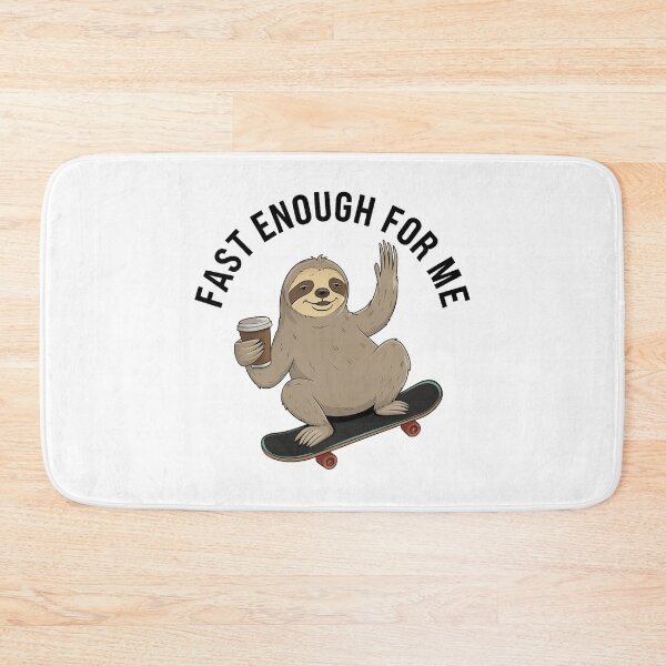 Item preview, Sloth Skateboarder - Fast Enough For Me Coffee Lover Design designed and sold by OldSchoolRetro.