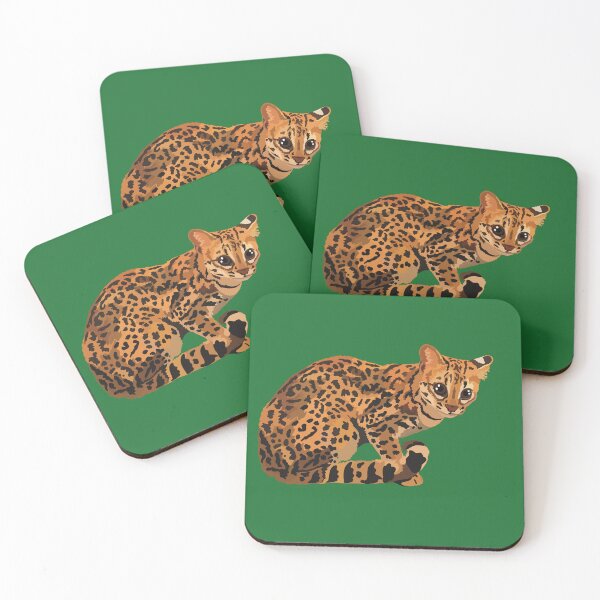 Artikelvorschau, L steht für Leopardkatze, Leopardkatzen-Illustration – Kleine Wildkatzenkunst für Naturliebhaber entworfen und verkauft von PrettylittlepastelUk.