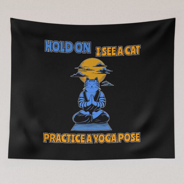 Item preview, Hold on I see a cat practicing yoga poses designed and sold by AlchemyColor.