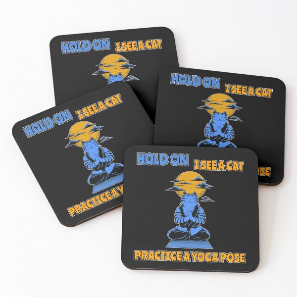 Item preview, Hold on I see a cat practicing yoga poses designed and sold by AlchemyColor.