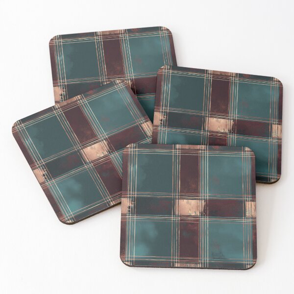 Item preview, Elegant Copper, Teal, and Burgundy Plaid Design designed and sold by Moisky Patterns.