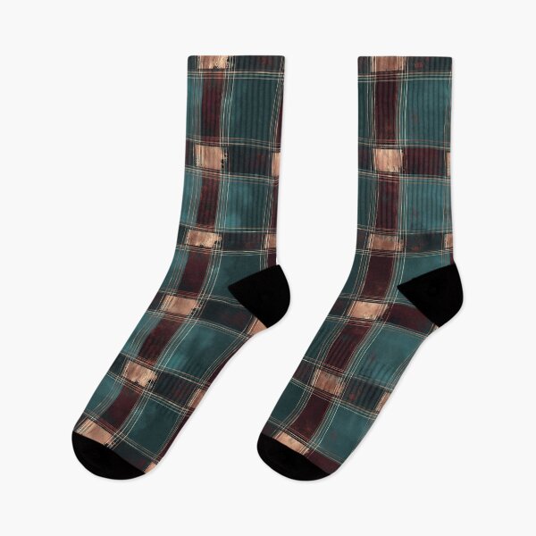 Item preview, Elegant Copper, Teal, and Burgundy Plaid Design designed and sold by Moisky Patterns.