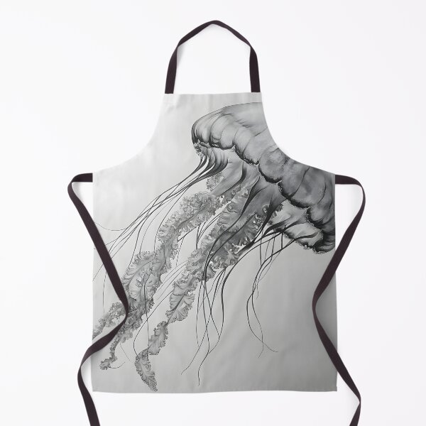 Item preview, Black and white jellyfish drawing designed and sold by Pencil-Art.
