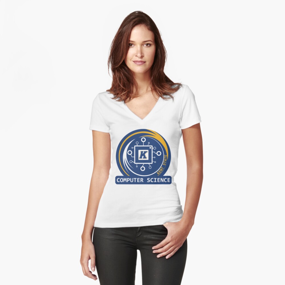 Item preview, Fitted V-Neck T-Shirt designed and sold by KentStateCS.