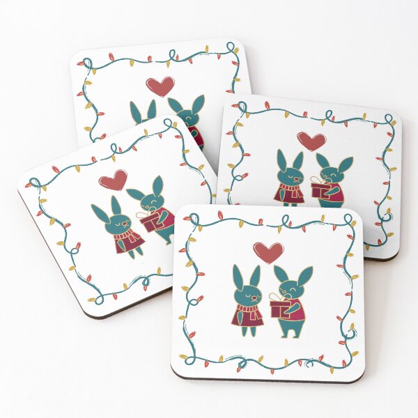 Item preview, Loving Gift - Christmas Bunnies with Festive Lights designed and sold by AnnaJ96@.