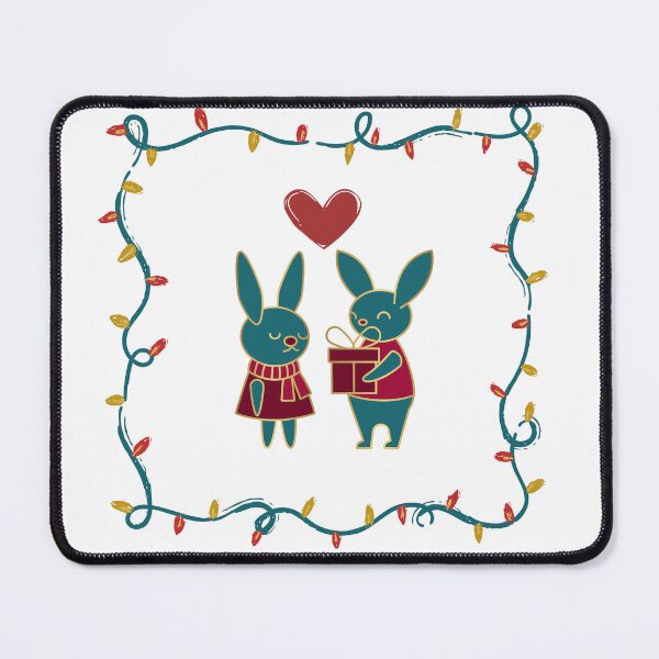 Item preview, Loving Gift - Christmas Bunnies with Festive Lights designed and sold by AnnaJ96@.