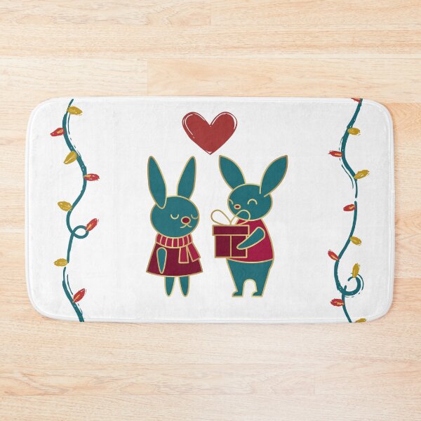 Item preview, Loving Gift - Christmas Bunnies with Festive Lights designed and sold by AnnaJ96@.