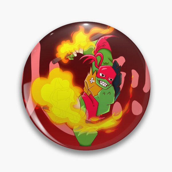 Item preview, ROTTMNT Firebender Raph - title card designed and sold by lynnfactorart.