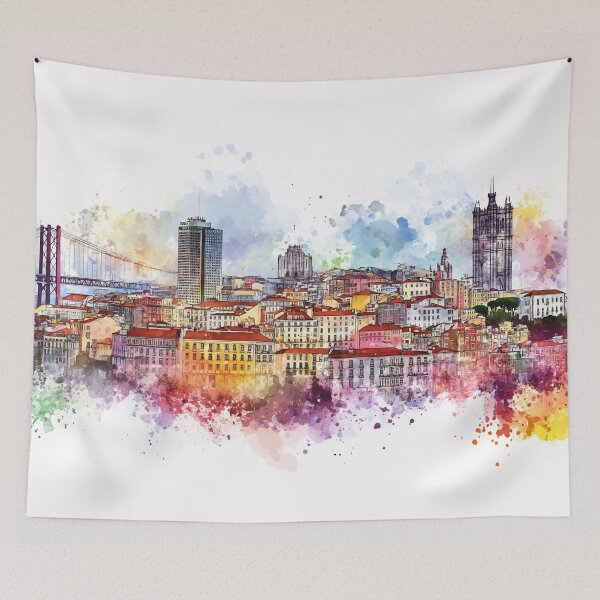 Item preview, Lisbon sunset cityscape designed and sold by anytka.