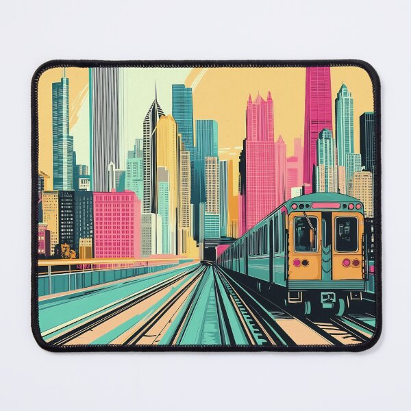 Item preview, City train zips through skyline designed and sold by anytka.