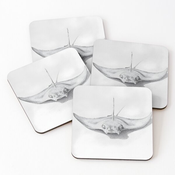 Item preview, Black and White stingray Pencil Drawing designed and sold by Pencil-Art.