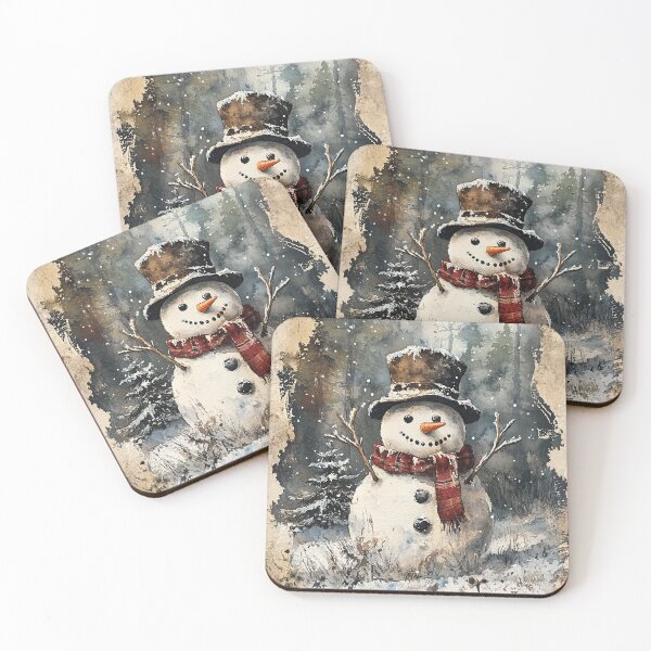 Item preview, Rustic Winter Charm Snowman - Junk journal, scrapbooking, decopauge designed and sold by MixinMadness.