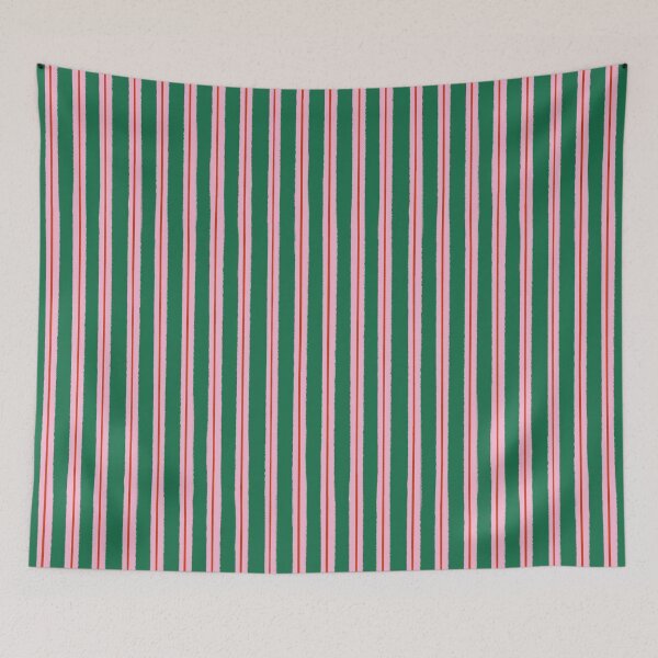 Item preview, Christmas Stripes Pink Green Red designed and sold by Studio Dotsch.
