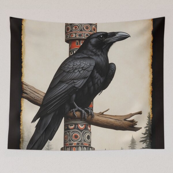Item preview, Raven and Totem Pole designed and sold by Skye Ryan-Evans.