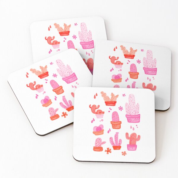 Item preview, Cuctus sticker in pink orange and coral  designed and sold by tenkenryujin.